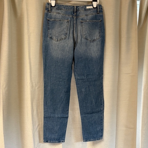 Cello Ripped Blue Straight Leg High Rise Jeans - Picture 2 of 3